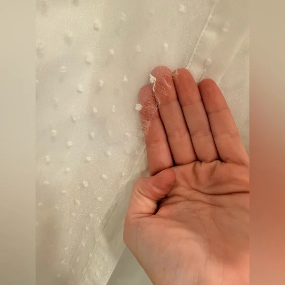 Elegant Dainty Jewells Sheer White Blouse with Bow - Picture 6 of 7